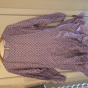 Floral Lavender Long Sleeve Dress